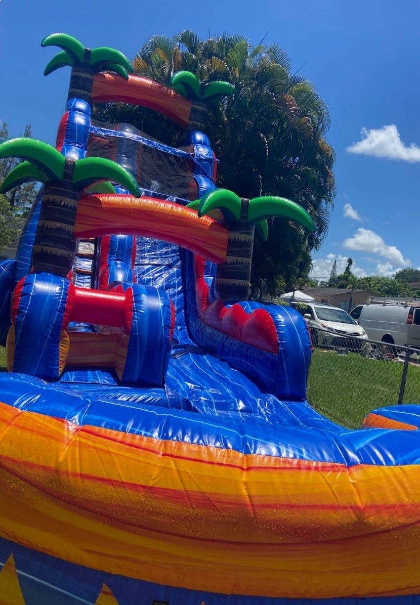 Tropical Orange Water Slide 22FT
